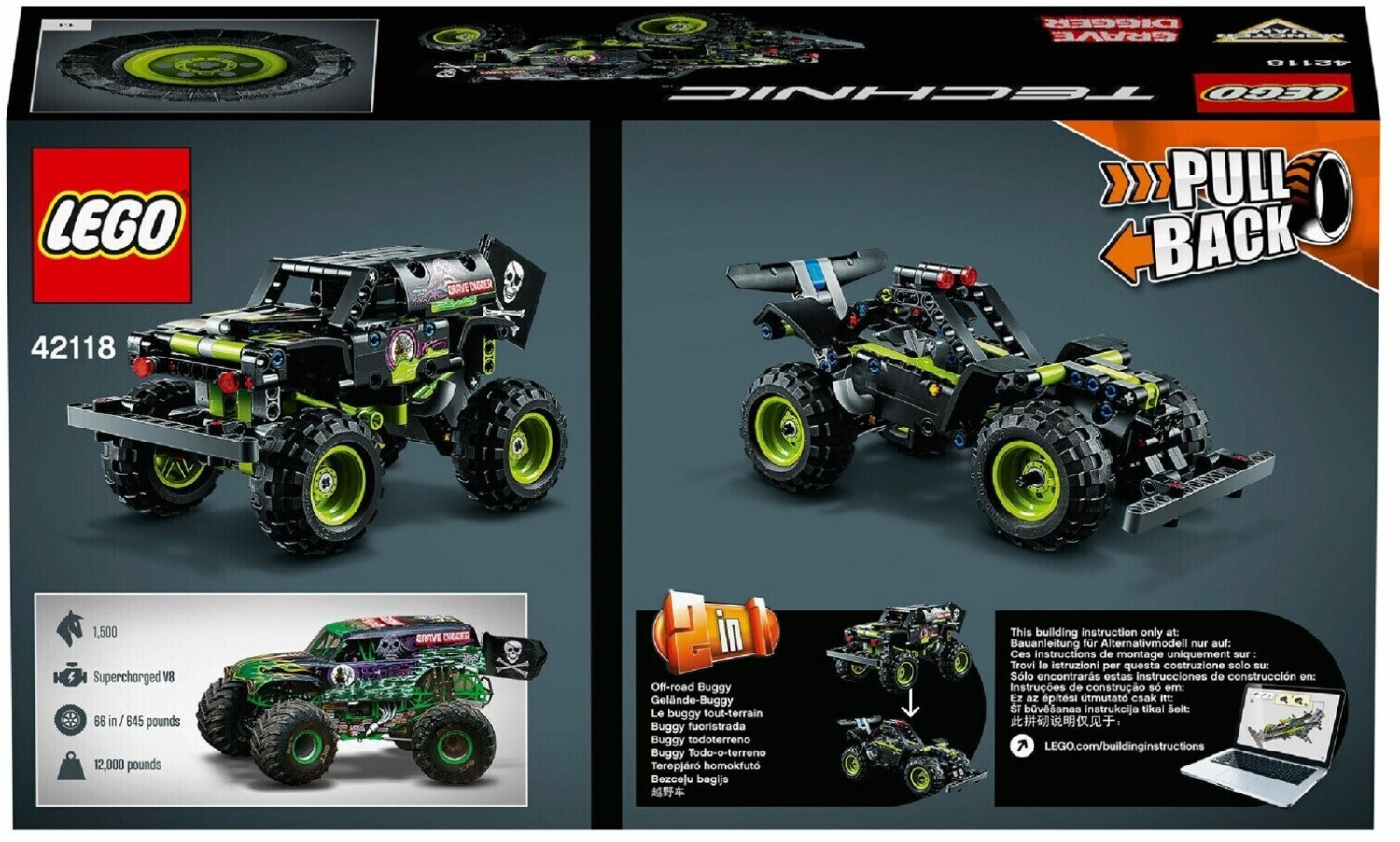 LEGO Technic - 2 в 1 Monster Jam Grave Digger (42118)