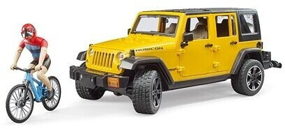 Bruder Jeep Wrangler Rubicon горный велосипед и велосипедист (02543)