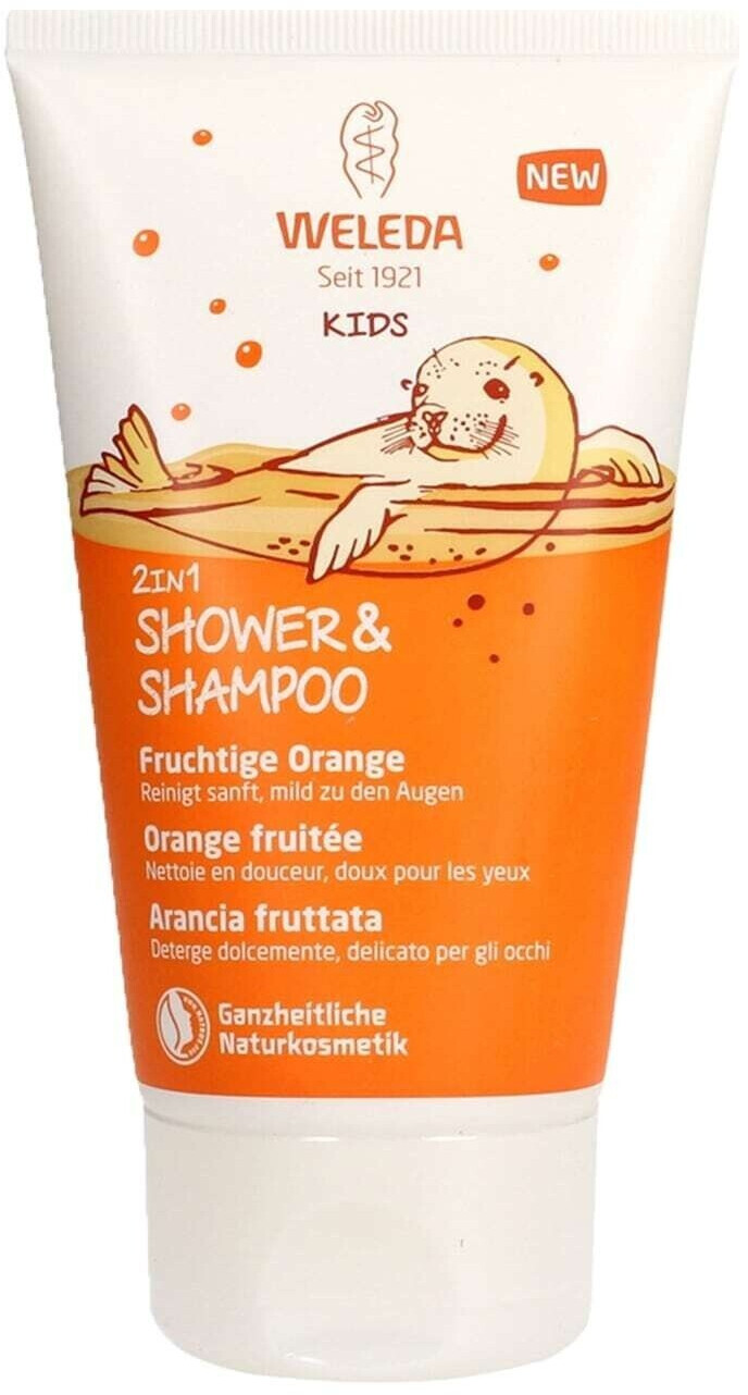 Weleda Kids 2in1 Гель для душа и шампунь Фруктовый апельсин (150ml)